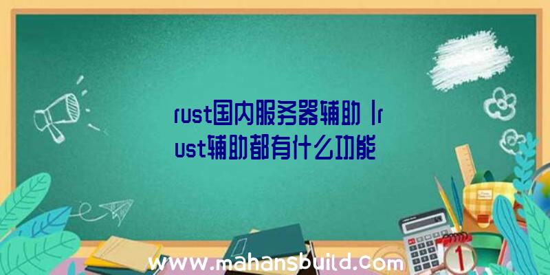 「rust国内服务器辅助」|rust辅助都有什么功能